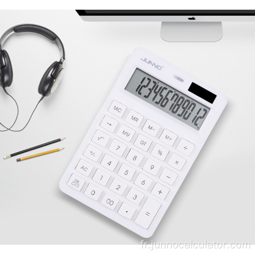 Calculatrice de comptage simple à 12 chiffres blanc pur